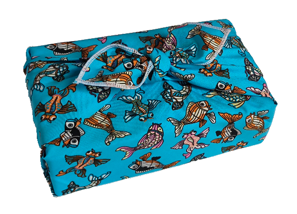 Furoshiki - Fabulous Fishes, Turquoise