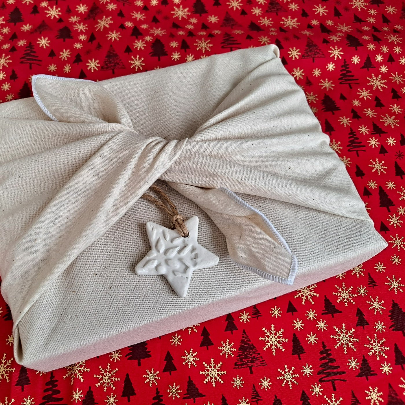 Star with Snowflake - Ceramic Adornments