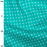 Turquoise cotton with white spots and scale