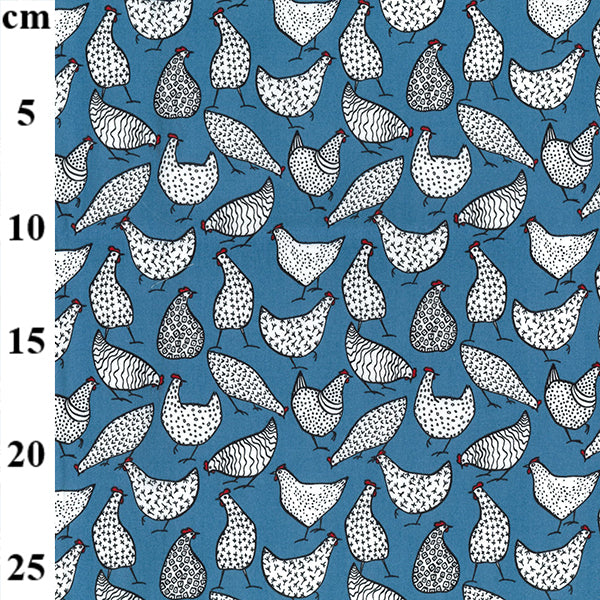 Happy Hens pattern with scale 