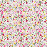 Pink wildflowers cotton print