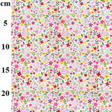 Pink wildflower pattern cotton and scale
