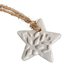 Star with Snowflake - Ceramic Adornments